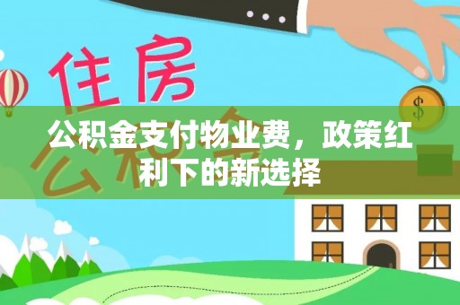 南充公积金支付物业费，政策红利下的新选择